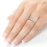 Sparkling Yaffie Diamond Engagement Ring in White Gold - 3/4ct TDW