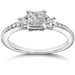 Yaffie Diamond Engagement Ring with 3/8ct TDW in White Gold