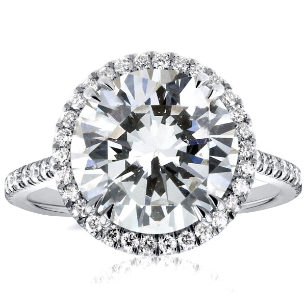 Yaffie White Gold 4.75ct Forever Brilliant Moissanite & Diamond H.