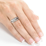 Bridal Bliss: Yaffie 4/5ct TDW Diamond Ring Set in White Gold