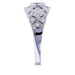 Vintage Yaffie White Gold Diamond Engagement Ring - Sparkling 5/8ct TDW