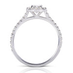 White Gold Diamond Halo Engagement Ring with a 5/8ct Round Sparkler by Yaffie