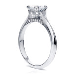 Certified White Gold Tulip Bu with 1 1/10ct Eco-Friendly Lab Created Diamond by Yaffie