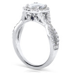 Yaffie Eco-Friendly Lab Grown White Gold Diamond Criss - Certified 1 1/2ct TDW