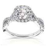 Yaffie Eco-Friendly Lab Grown White Gold Diamond Criss - Certified 1 1/2ct TDW