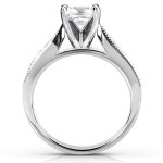 Yaffie Eco-Friendly Lab Grown White Gold Diamond Antique Ring with 1 1/6ct TDW