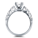 Certified White Gold Diamond Engagement Ring with 7 Round Stones totaling 1 3/4ct TDW by Yaffie