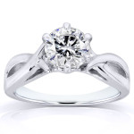 Yaffie Sustainable 1ct Lab-Grown White Gold Diamond Solitaire - Certified with Eco-Friendly Sparkle