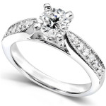 Vintage Charm with Eco-Friendly Flair: Yaffie White Gold Certified Diamond Ring
