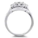 Floral Antique Bridal Set with Yaffie Moissanite & Dazzling Diamond Accents in White Gold (5/8ct TDW)