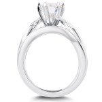 Forever One DEF Moissanite Bridal Set with Oval White Gold Design - 1.5ct