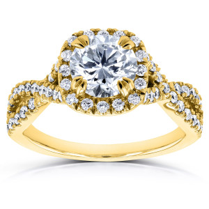 Embrace Elegance with Yaffie Gold Diamond Braided Engagement Ring - 1.5ct TDW