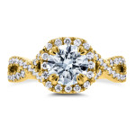 Embrace Elegance with Yaffie Gold Diamond Braided Engagement Ring - 1.5ct TDW