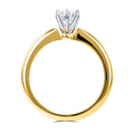 Petite Yaffie Gold Engagement Ring with Dazzling Solitaire Diamond - 1/2ct