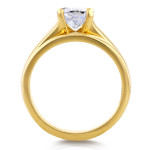 Introducing the Yaffie Gold Cushion Diamond Bridal Ring Set with a stunning 1ct Solitaire.