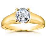Golden love: Yaffie 1ct Cushion Diamond Engagement Ring