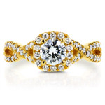 Yaffie Gold Celestial Crossover Diamond Engagement Ring