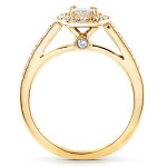 Yaffie Gold Princess Diamond Bridal Set with 5/8ct TDW Halo