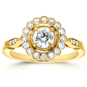 Gold Certified 3/4ct Diamond Eco-Friendly Lab Grown Diamond Blooming Flower Ring - Custom Made By Yaffie™