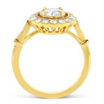 Eco-Friendly Lab Grown Diamond Flower Ring with 3/4ct of Yaffie Gold Certified Diamonds