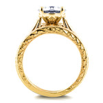 Forever One 1 1/2ct TGW Moissanite & Diamond Antique Bridal Rings