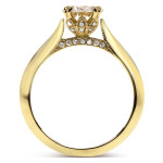 Gold Forever One Moissanite & Diamond Bloom Ring - A Blossoming Engagement