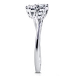 Yaffie 1/2ct TDW Diamond Two-Stone Ring with a Prong Set and Curved Design in White Gold
