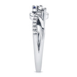 Blue Sapphire and Diamond White Gold Ring from Yaffie Two Collection