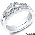Elegant Yaffie Gold Bridal Set with 1/4ct TDW Round Diamonds