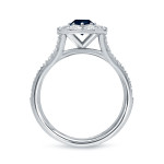 Blue Sapphire and Diamond Engagement Ring by Yaffie Gold - 1/2ct and 4/5ct TDW