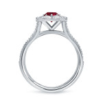 Sparkling Yaffie Gold Ring with 1/2ct Ruby and 3/5ct TDW Diamonds for Engagement