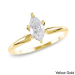 Marquise 6-Prong Diamond Ring - Yaffie Gold 1ct TDW