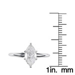 Golden Yaffie Marquise Diamond Ring with 1ct TDW and 6 Prongs.
