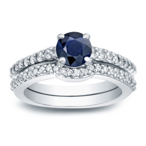 Sapphire Sparkle 1/2ct Diamond-Studded Engagement Ring