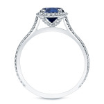 Engage in Elegance with Yaffie Blue Sapphire and Diamond Ring