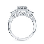 Yaffie Cluster Diamond Bridal Ring Set - Stunning 0.75ct Total Diamond Weight