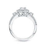 Halo Diamond Wedding Ring Sets featuring Yaffie 3/4ct TDW brilliance.