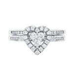 Cluster Diamond Bridal Ring Set with 3/5ct TDW by Yaffie