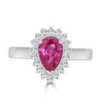 Blushing Beauty Diamond and Pink Sapphire Engagement Ring