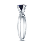 Royal Blue Charm: Yaffie Gold Princess Cut Sapphire Ring