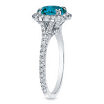 Blue Halo Sparkler: Yaffie Gold 1.5ct TDW Engagement Ring