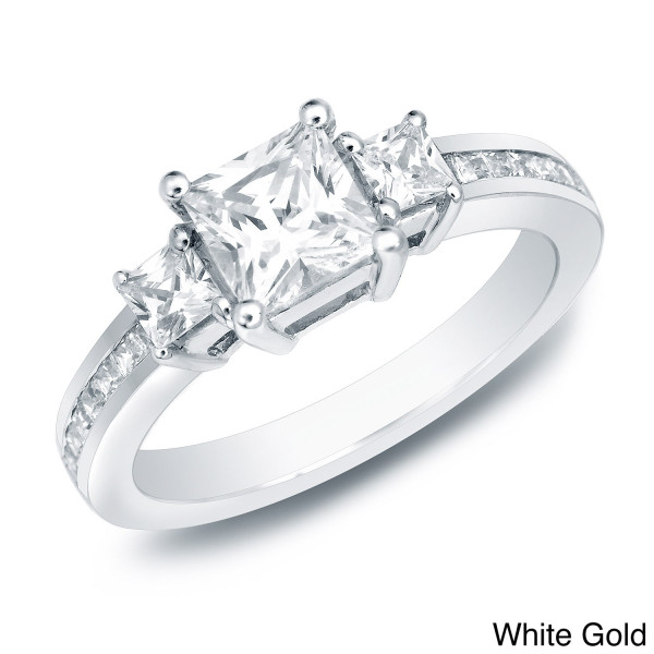 Certified Yaffie Gold Engagement Ring with 1 1/2ct TDW Diamond
