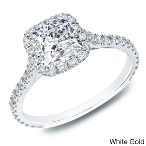 Yaffie Gold: Seal Your Love with the Radiant 1 1/2ct TDW Halo Diamond Ring