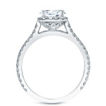 Certified Halo Engagement Ring with Yaffie Gold and 1 1/2ct TDW Diamonds