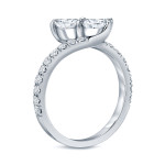 Yaffie Gold 2-Stone Diamond Engagement Ring, 1 1/2ct TDW, Round-Cut, 4-Prong.