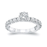 Golden Yaffie Solitaire Engagement Ring with 1.5ct Round Diamond.