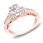 Heart-Shaped Yaffie Gold 1 1/4 ct TDW Diamond Engagement Ring