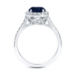 Engage in elegance with the Yaffie Gold Blue Sapphire & Diamond Ring
