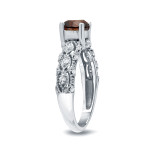 Engage Stunningly with Yaffie Gold 1 1/4ct TW Brown & White Diamond Ring