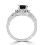 Yaffie ™ Custom-Made Black Round Diamond Engagement Ring with 1 1/5ct TDW in Gold.